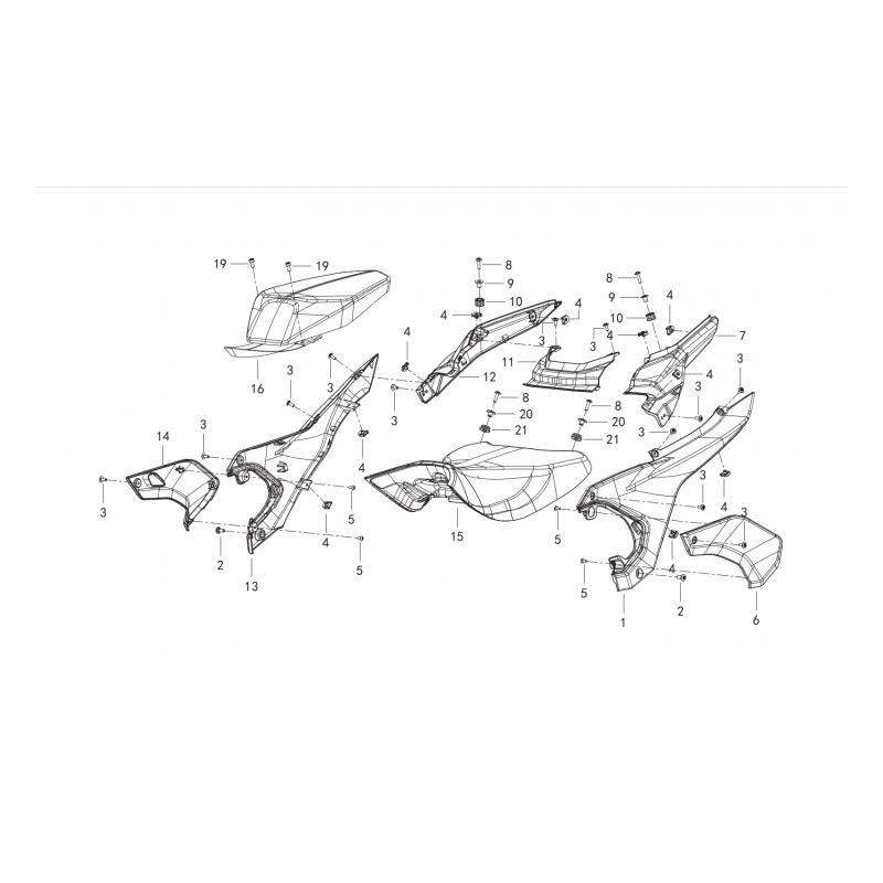 Selle / Coque Arrière