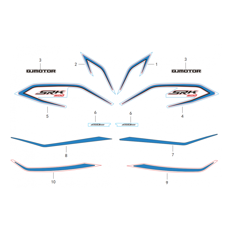 Sticker Modèle Bleu