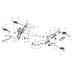 Repose Pieds / Selecteur / Pédale de Frein