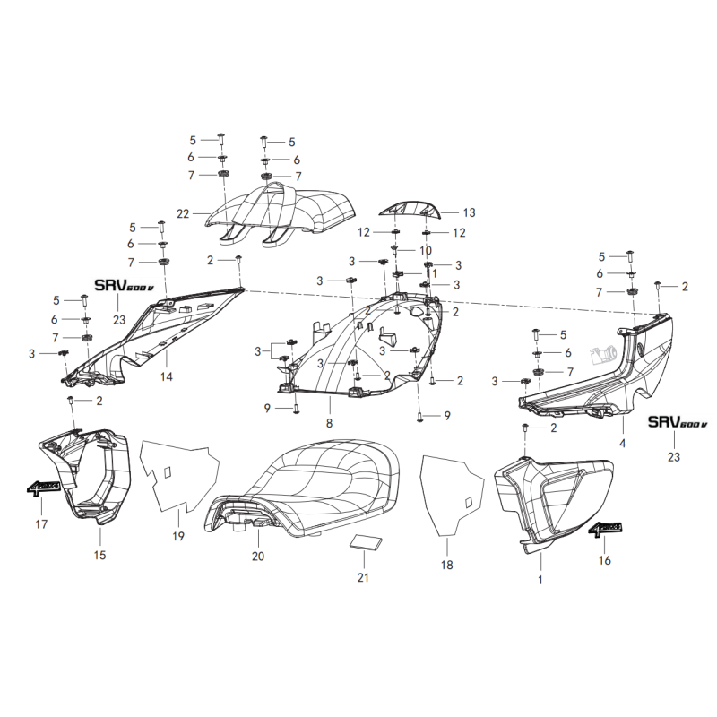 Selle / Coque Arrière