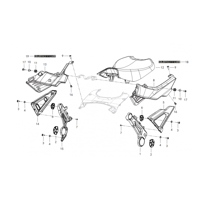Selle Pilote / Cache Latéraux