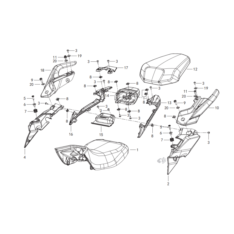 Coque Arrière / Selles