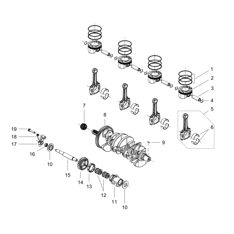 Vilbrequin / Pistons