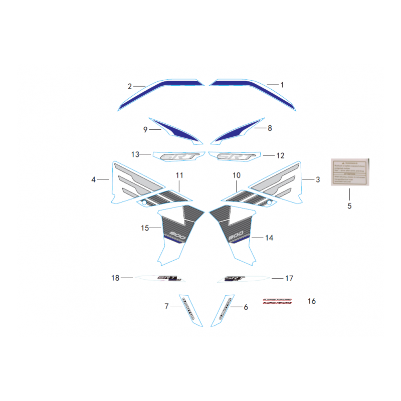 Sticker Version Bleu/Gris