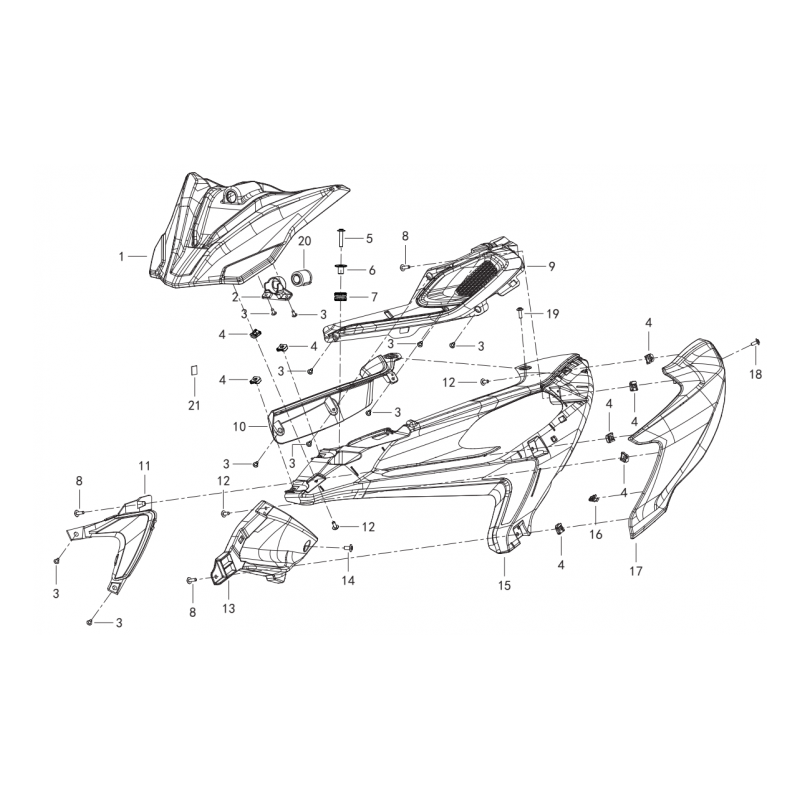 Carénage Avant Gauche / Clignotant