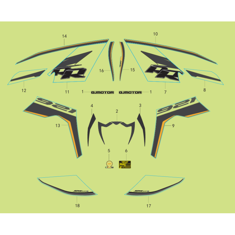 Sticker Modele Rouge