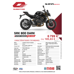 QJMOTOR SRK 800 Dark 2026 : Le 4 Cylindres au prix d'une 500