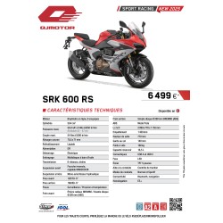 QJMOTOR SRK 600 RS 2025 | Sportive Bicylindre A2 – BS2 Moto