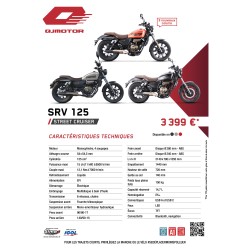 QJMOTOR SRV 125 : Le Custom Premium Permis B / A1 | BS2 Moto