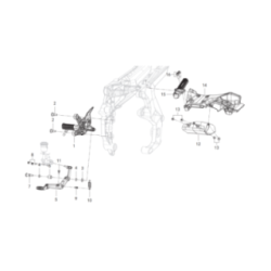 Ensemble Repose Pied Avant et Arrière Droit