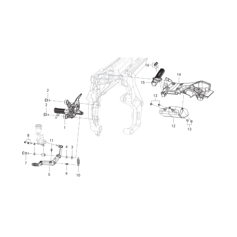 Ensemble Repose Pied Avant et Arrière Droit