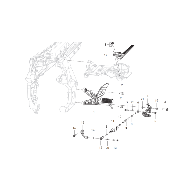 Ensemble Repose Pied Avant et Arrière Gauche