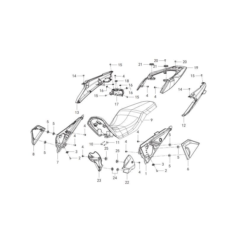 Selle / Coque Arrière