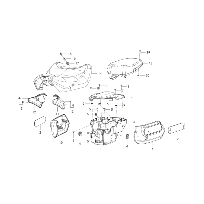 Selle / Coque Arrière