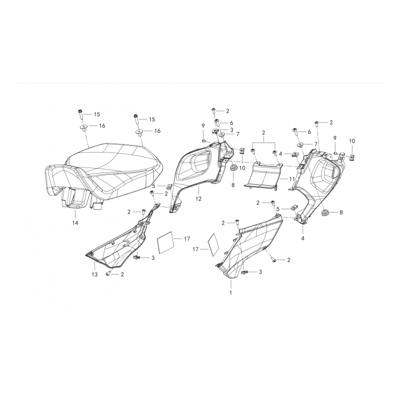 Coque Arrière / Selle Pilote