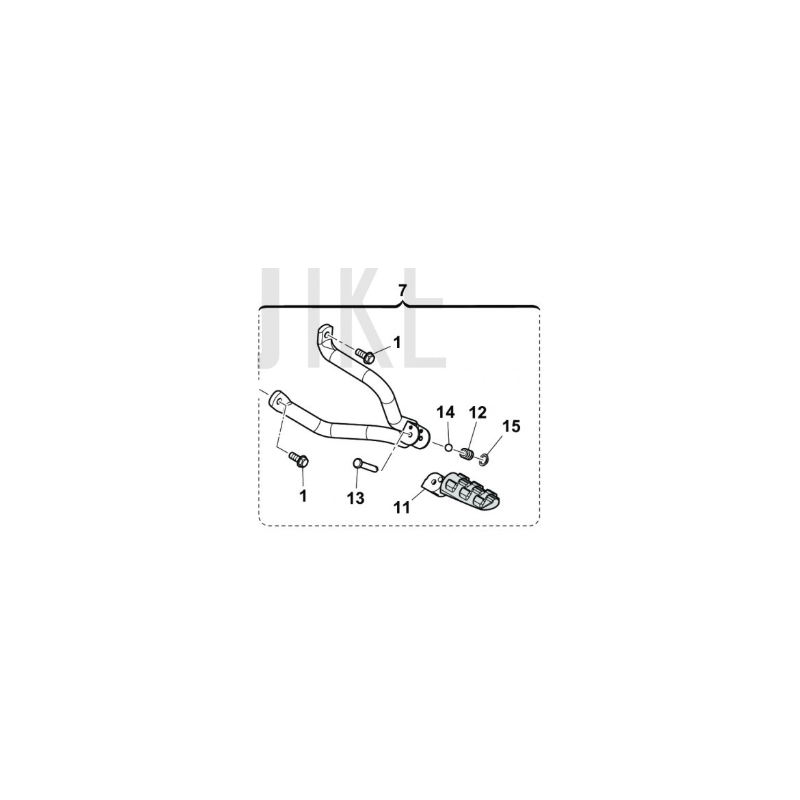 DESTOCKAGE !! Platine de Repose Pied Arrière Gauche SWM Ace Of Spade / Outlaws (F000A02170)
