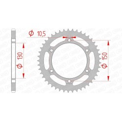 COURONNE AFAM ACIER STANDARD - 520 SRT 450 43 dents