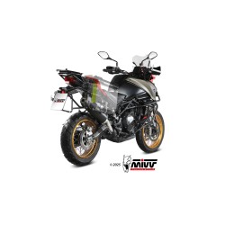 Silencieux Mivv Oval Noir Embout Carbone QJMOTOR SRT 800 S/X/XS 2024-