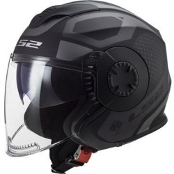 DESTOCKAGE !! Casque Jet LS2 OF570 Verso Marker Noir Mat (Taille L)