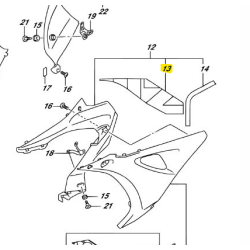 DESTOCKAGE !! Sticker OEM Suzuki GSX-R 1000 2018-2020 (68690-17K40-AHB)