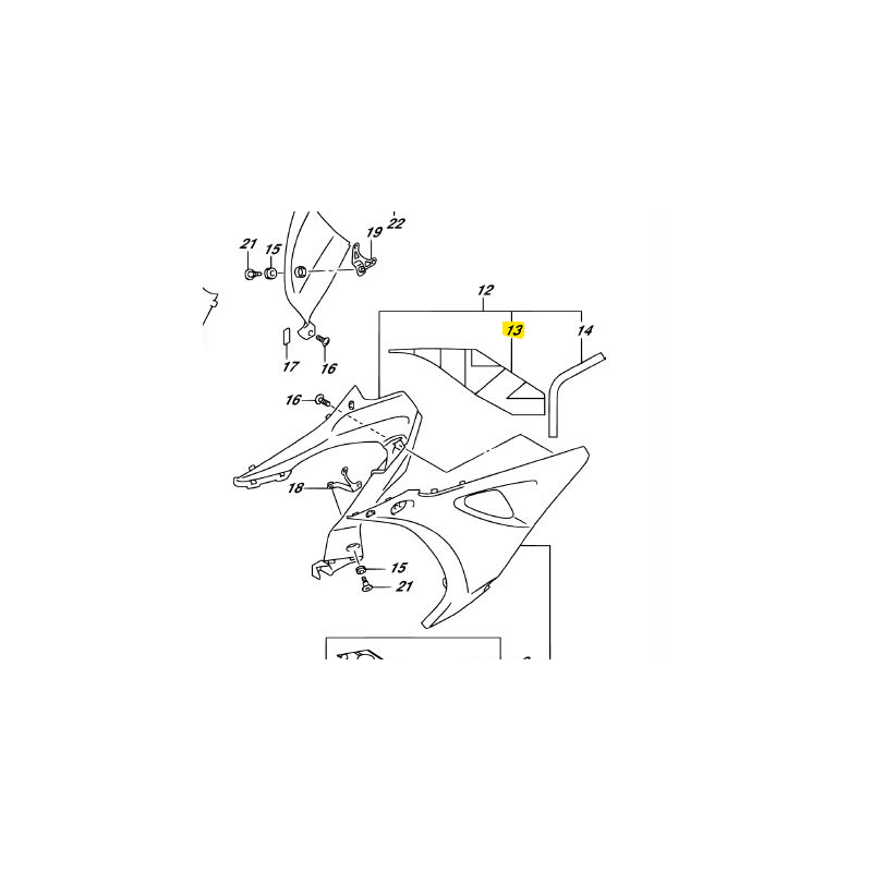 DESTOCKAGE !! Sticker OEM Suzuki GSX-R 1000 2018-2020 (68690-17K40-AHB)