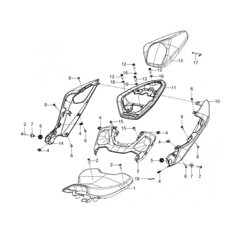Selle / Coque Arrière Selle / Coque Arrière