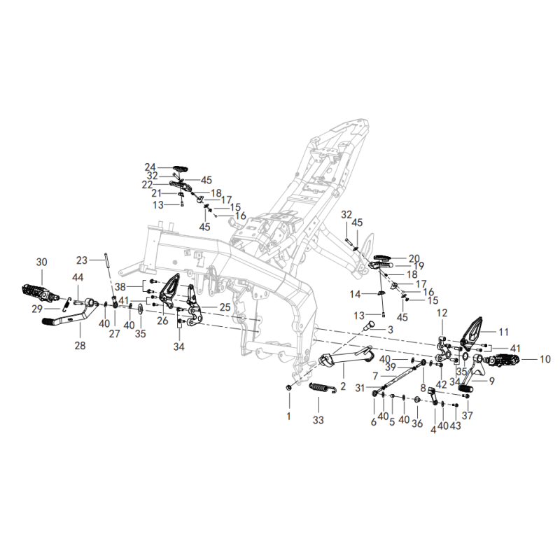 Repose Pied / Selecteur / Pédale de Frein / Béquille Repose Pied / Selecteur / Pédale de Frein / Béquille
