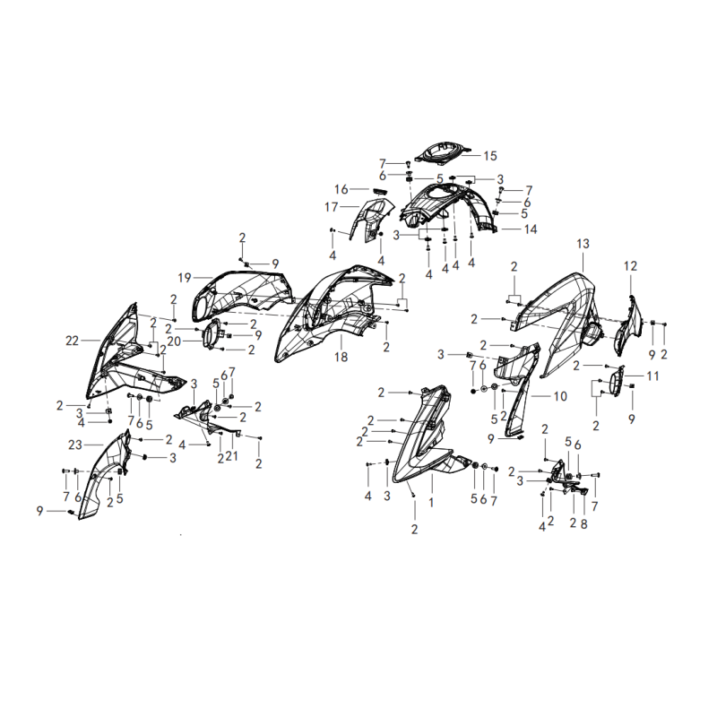 Carenage Cache Réservoir Carenage Cache Réservoir