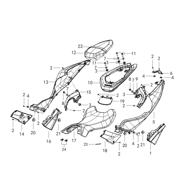 Selle / Coque Arrière Selle / Coque Arrière